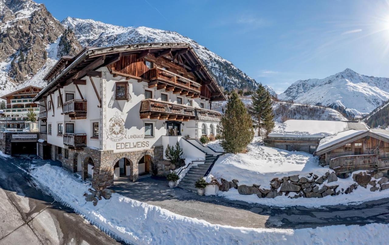 Hôtel Landhaus Edelweiss à Sankt Leonhard im Pitztal Extérieur photo